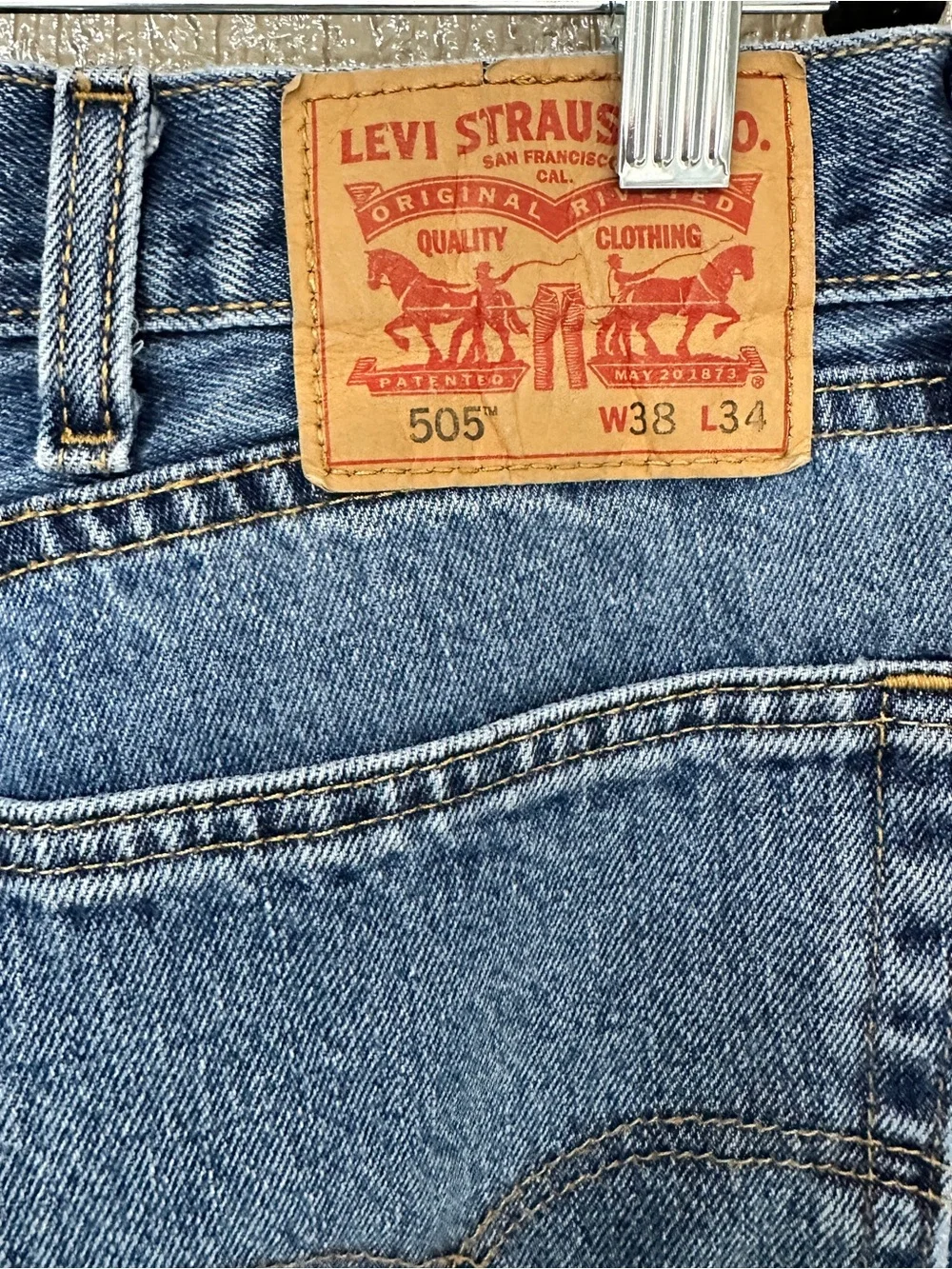 Levi's Men’s 505 Blue Straight-Leg Jeans
